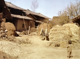 A rural village near the American base at Yangkai, Yunnan province, in the CBI.