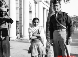 A GI, David Firman, poses with a woman in India during WWII.    From the collection of David Firman, 61st Air Service Group.