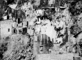 The burned out remains of a temple in China during WWII.   Photo from the collection of Rex B. Gouger, member of the 76th Fighter Squadron, 23rd Fighter Group.