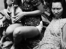 Local people swimming in Liuzhou city, Guangxi province, China, during WWII.
