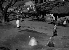 Village life somewhere in India during WWII.  Photo submitted by Glenn S. Hensley, Kirkwood, MO.