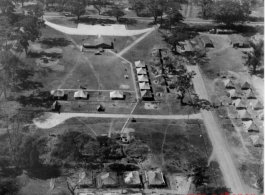 Aerial view of tent camp in the CBI.