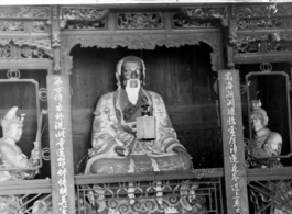 Buddhist statue near Kunming. In the CBI. March, 1945.