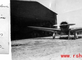 Captured Japanese I97 fighter at Kunming, China, 1943.   Photo from Beverly Hodges.