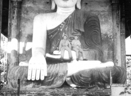 A Buddha in a Burmese temple during WWII.  Photo by Joe. J. O'brien.