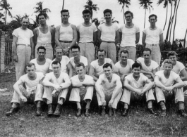 Personnel of Bally Seaplane Base, 7th Photo Tech Squadron, Calcutta, during WWII.  Image from J. J. O'Brien.