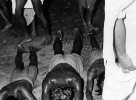 Religiously devoted men in India take part in self-flagellation and self-mutilation as a public performance of devotion to their gods. During WWII.