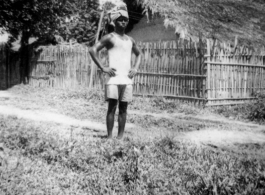 A man in rural India during WWII, 1945.