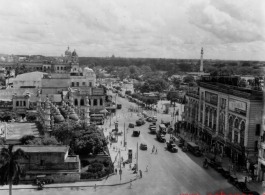 View over a city in India during WWII.