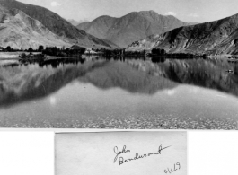 Manasbal Lake, India, during WWII.  Photo from John Bondurant.