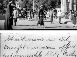 Street scene in war-time Kunming, China, 1944.