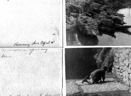 Sampans near Kunming, drying beans near Camp Schiel during WWII.