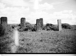 Local gravestones in Yunnan, China, during WWII.