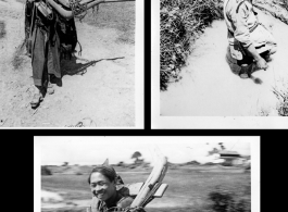 A farmer carries a plow and works on a water canal in Yunnan, China, during WWII.