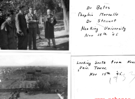 Tour around Nanjing University in China during WWII, November, 1945.