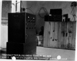 Inside transmitter building (No. 1) tower: BC 329. Chanyi, China, during WWII.  Station 251, 128th Squadron.