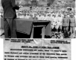 Chinese diplomat gives speech to Chinese troops at Wanting, on the China-Burma border, and on the Burma Road, during WWII.