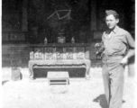 GI at Buddhist temple near Kunming, March 1945.
