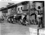 Street scene in Chinese town in the CBI during WWII. Photo from Jesse. D. Newman.