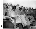 VIP spectators at Karachi benefit rodeo for a leper hospital, Karachi, India, 1943.  Photo from William D. Bowen.