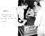 A bit of gambling and drink in 7th Bomb Group, 492nd Bomber Squadron.  Photo from C. H. Serra.