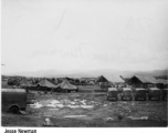 A muddy tent camp in the CBI during WWII.  Photo from Jesse Newman.