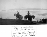 GIs horse ride from Darjeeling Rest Camp, with Everest in the background. During WWII.