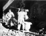 Making cornmeal or rice flour Probably Yangkai Village, Spring 1945. Clayton E. Nash.