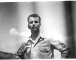 Elmer Bukey poses at Liangshan,China. in 1944 during WWII.