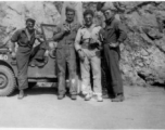 "Wiley, Wozniak, Taurisano, and Springer on a convoy to Kwelin (Guilin), China."