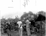 Moving cargo in India during WWII.