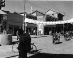 A street scene in Kunming, China, during WWII.