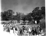 Local people at an open-air market in India during WWII.