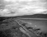 Runway at Luliang air base. During WWII in China.