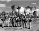 GIs cheer at the hostel area at Yangkai air base during WWII.