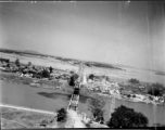 Bombing of Đáp Cầu railway bridge in French Indochina (Vietnam), during WWII. In northern Vietnam, and along a critical rail route used by the Japanese.