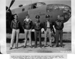 A crew of the 11th Bomb Squadron, 341st Bomb Group poses beside their North American B-25 "Obliterators Excuse Please" at an airfield somewhere in China, February 2, 1943. They are:  Lt. William N. Fitzhugh, Galveston Texas, Pilot (Tokyo Raider) Lt. Mason O. Brown, Calwell, Idaho, Co-Pilot Lt. Charles H. Dearth, Sidney, Ohio, Navigator S/Sgt Karl H. May, Yakima, Washingtong, Engineer-Gunner S/Sgt Pat N. Bourdreaux, Port Arthur, Texas, Radio-Gunner  Photo by 7th Photo Tech. Sqdn, provided courtesy of Tony St