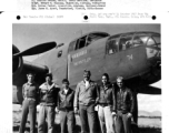 A crew of the 11th Bomb Squadron, 341st Bomb Group, stands beside their B-25 "The Rattler" somewhere in China on 2 February 1943.  They are:  Lt. Lucian Youngblood Lt. James C. Routt Lt. Charles Bethea S/Sgt. Edward M. Cooning Sgt. Norman Parker Sgt. James M. Ayers  Image courtesy of Tony Strotman.