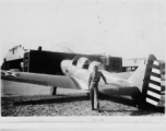 1st Lt. Irving Woodrow DeGon poses with Fairchild PT-26 trainer at primary training in Parks Air College, Illinois.