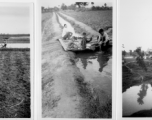 Farm life at Hanzhong, during WWII.  Note St. Michael's Church on the horizon on the left and right images.