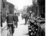 Busy street at Hanzhong, during WWII.