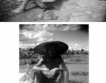 A farmer resting in a field in Yunnan during WWII.