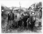 Local people in Burma near the 797th Engineer Forestry Company--Men, women, Children, in Burma.  During WWII.
