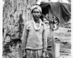 Local people in Burma near the 797th Engineer Forestry Company: A local man, hired to work at the lumber mill.  During WWII.