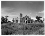 A church in Burma built with round river stones.  In Burma near the 797th Engineer Forestry Company.  During WWII.