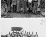 Men posing in Burma or India.  Near the 797th Engineer Forestry Company.  During WWII.