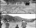 GIs practice shooting targets with rifles in SW China during WWII.