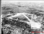 Aerial view of airbase in the CBI during WWII.  From the collection of Hal Geer.