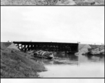 Views from two different sides of a bridge, probably in Guangxi province, either Liuzhou or Guilin.    From the collection of Hal Geer.