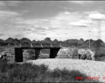 Rigging a bridge with explosives at Liuzhou before the Japanese advance during Ichigo in the fall of 1944. 